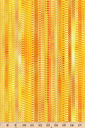 Yellow and Orange stripe from zipper print.  Zipper by P&B Textile.