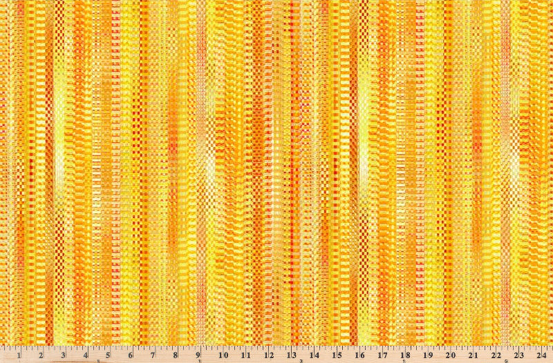 Yellow and Orange stripe from zipper print.  Zipper by P&B Textile.