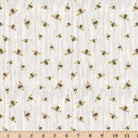 Grey Flying Bees on Wood Texture Fabric Honey Bee Farm BEE-CD2391 by Timeless Treasures.