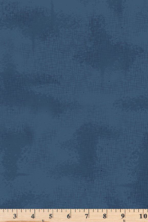 Navy tonal fabric with thin, crosshatched lines and scattered specks.  Riley Blake Shabby Collection C605