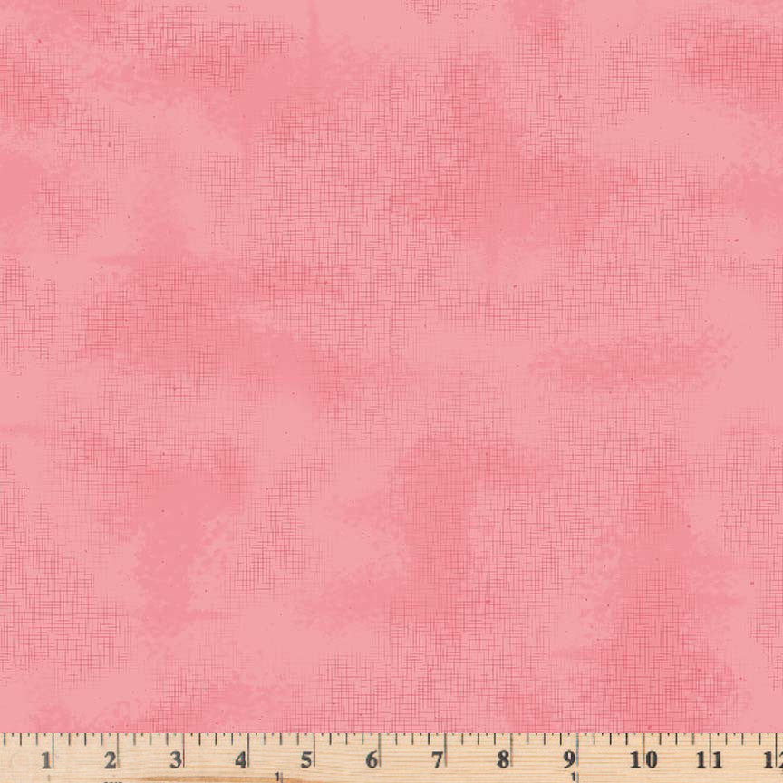 Peony tonal fabric with thin, crosshatched lines and scattered specks.  Riley Blake Shabby Collection C598