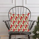 Peppermint Christmas  pillow in chair.