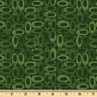 Oblong tone on tone green shapes on 100% cotton fabric.  Alluring Butterflies Oblongs Medium Green.