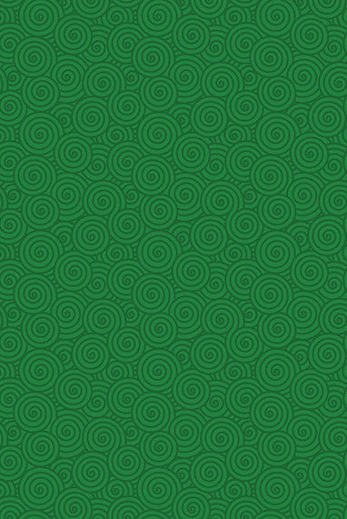 Green tonal swirls allover 100% cotton fabric.  Barnyard Rules Meadow Swirls Green.