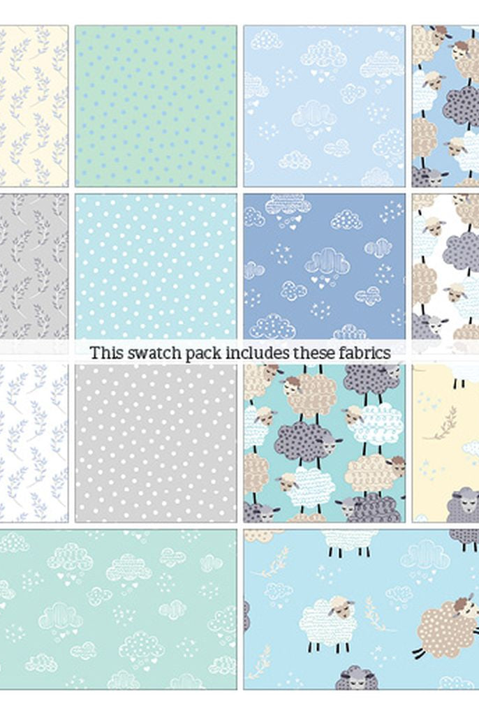 Precut 10 by 10 inch flannel squares from the Sweet Dreams Flannel Collection by Benartex.